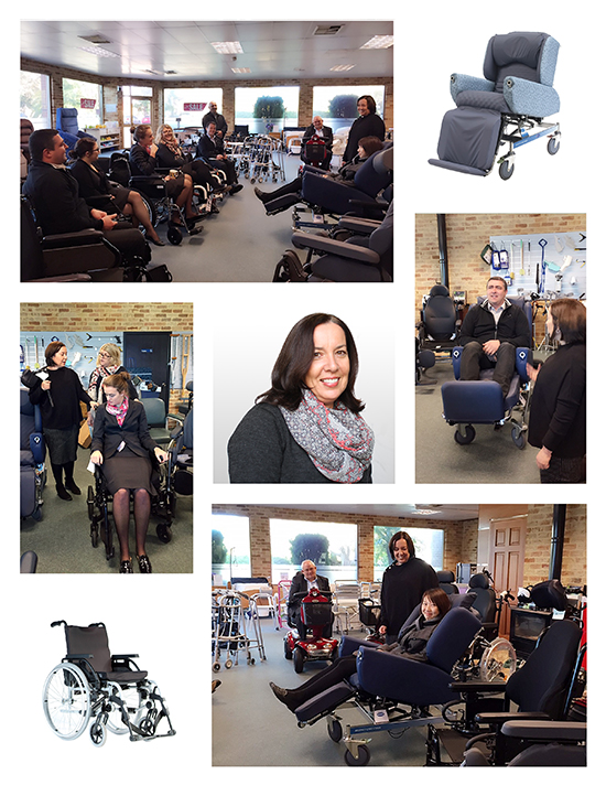 Unicare Health staff undergo product training on seating and positioning for mobility management and learn how to achieve optimal seating for aged care and disability needs.