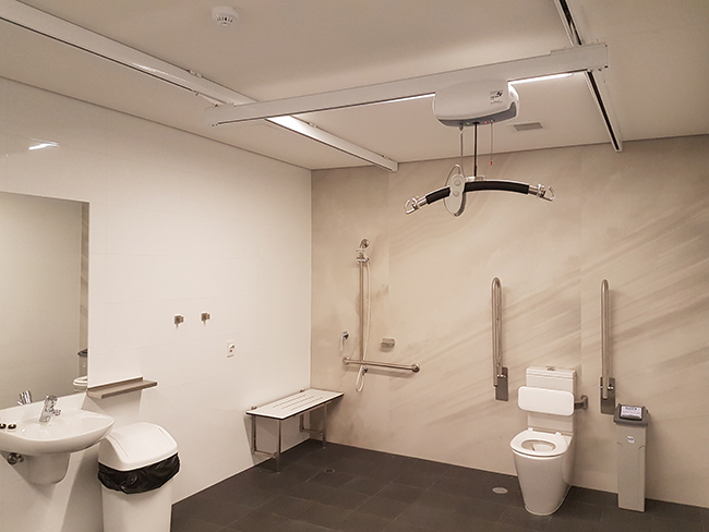 Accessible toilet and change room at Scarborough Beach Pool