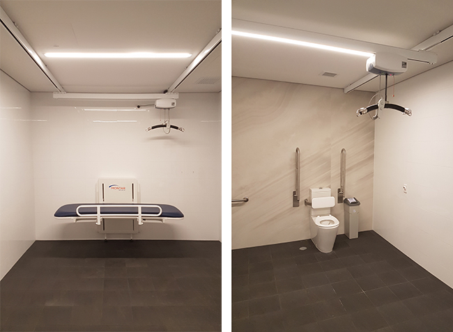 Accessible toilet and change room at Scarborough Beach Pool