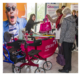 Unicare Health promotes equipment solutions for Independent Living at the Peel LiveLighter Seniors Activity and Information Day.
