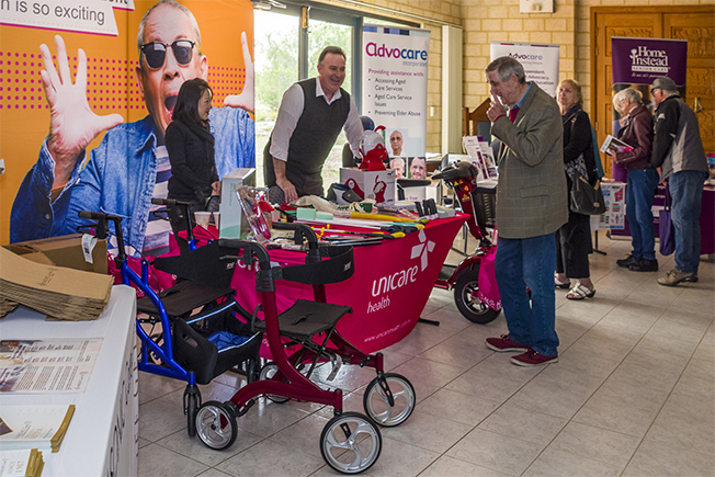 Unicare Health promotes equipment solutions for Independent Living at the Peel LiveLighter Seniors Activity and Information Day.