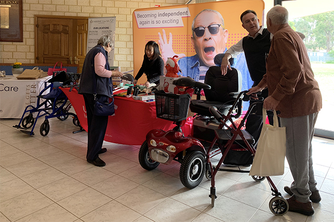 Unicare Health promotes equipment solutions for Independent Living at the Peel LiveLighter Seniors Activity and Information Day.