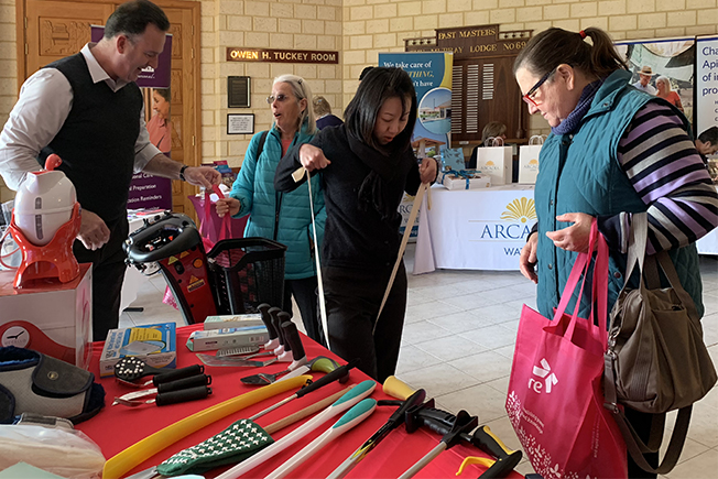 Unicare Health promotes equipment solutions for Independent Living at the Peel LiveLighter Seniors Activity and Information Day.