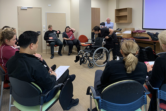 Rockingham Hospital invites Unicare Health to share wheelchair scripting knowledge with Occupational Therapists.