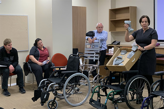 Rockingham Hospital invites Unicare Health to share wheelchair scripting knowledge with Occupational Therapists.