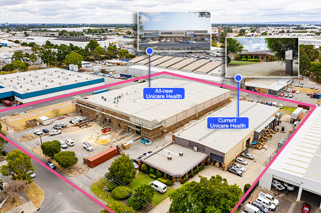 Unicare Health - new showroom, offices and warehouse