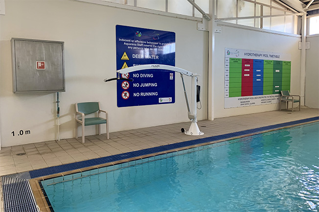 City of Geraldton Aquarena Pool Hoist Accessibility Equipment