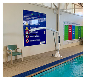 City of Geraldton Aquarena Pool Hoist Accessibility Equipment